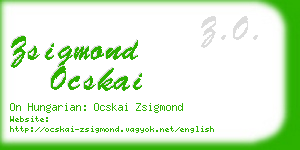 zsigmond ocskai business card